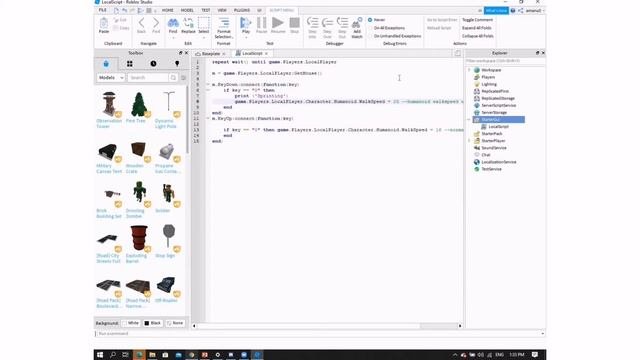 How to make your game have shift run in Roblox Studio | #developertutorial