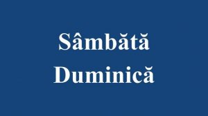 РУМЫНСКИЙ ЯЗЫК - дни недели