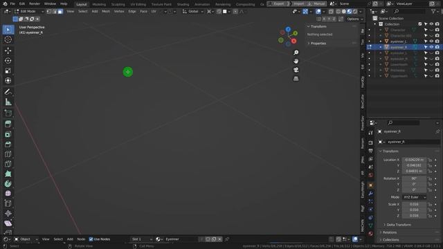 Риггинг персонажа в Blender. Подготовка объектов для дальнейшего рига.