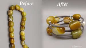 Как сделать браслет из бусин Переделка старых бус _ HOW TO MAKE A BRACELET FROM BEADS