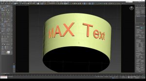 Как наложить текст на поверхность цилиндра в 3DS Max?