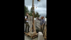 Кран для газоблока. Самый лучший способ для стройки гаража
