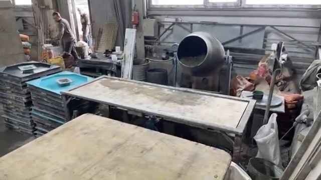 Производство бетонопаркета Бабочка по технологии Мрамор из бетона
