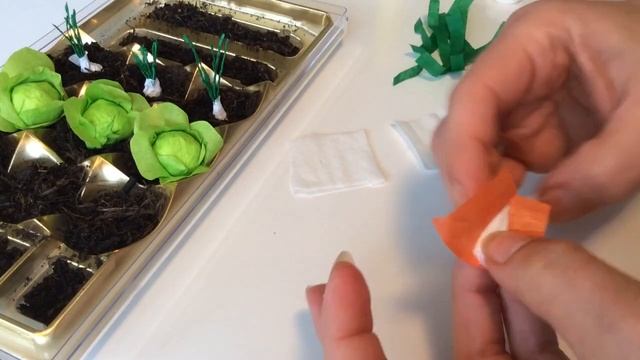 Paper craft garden. Jardin de legumes en papier de soie. смотреть онлайн