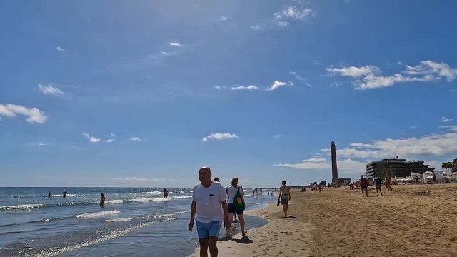 Maspalomas Beach Walking Tour - Gran Canaria, Spain - 4K | We❤️Canarias