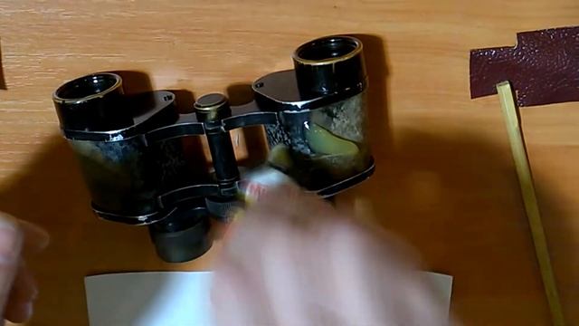 Реставрация Немецкого бинокля LUX. Замена покрытия. смотреть онлайн