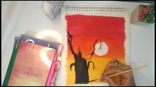 How To Make Your Halloween Painting Truly Spooky! #halloween #spookyart #scaryart #art #youtube