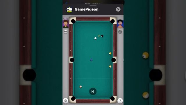 Destroying someone in GamePigeon 8Ball