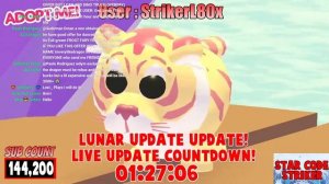 ?LIVE! ADOPT ME LUNAR NEW YEAR UPDATE OFFICIAL COUNTDOWN! NEW TIGER & DRAGON PETS! (ROBLOX)