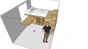 Bedroom mezzanine design, loft bed, storage bespoke custom made, compact living,  Scandinavian loft