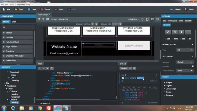 Full Website Design Tutorial In Bootstrap Studio смотреть онлайн