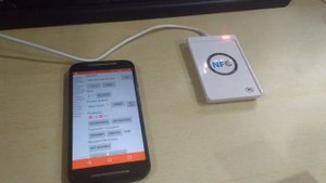 ACR 122U NFC card Reader connected with android