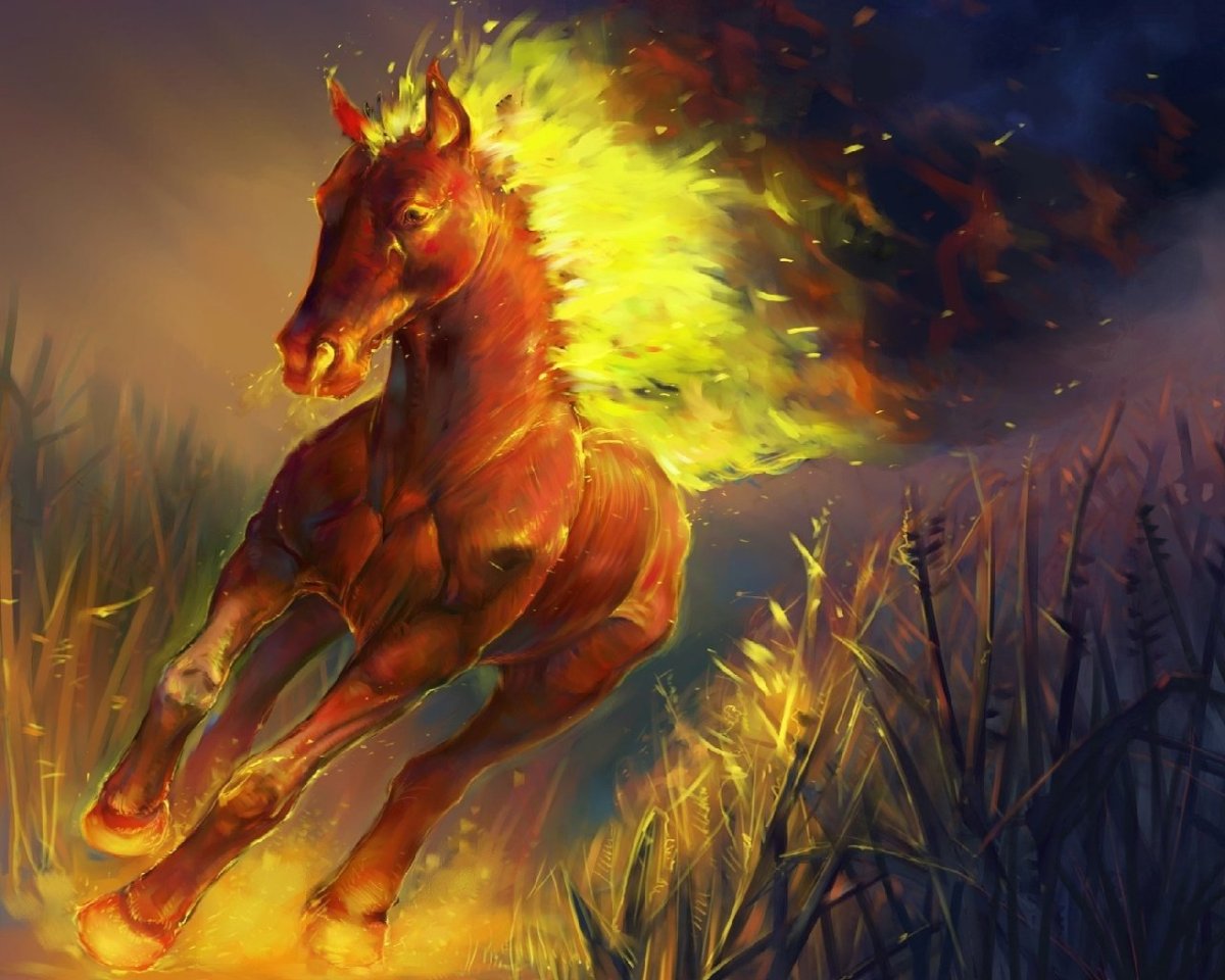 Огнегривый конь Славянский