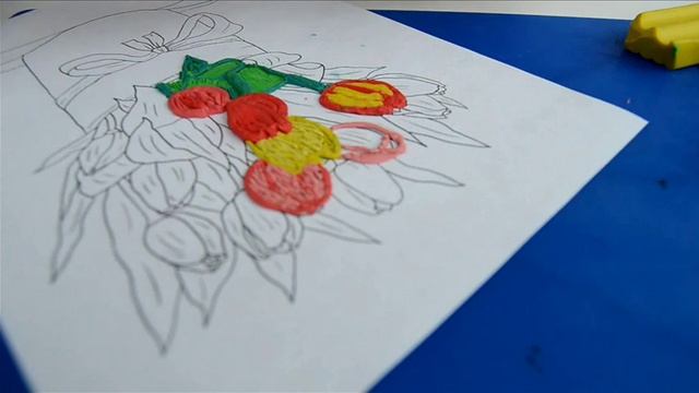 Поделка к 8 марта, букет из пластилина смотреть онлайн