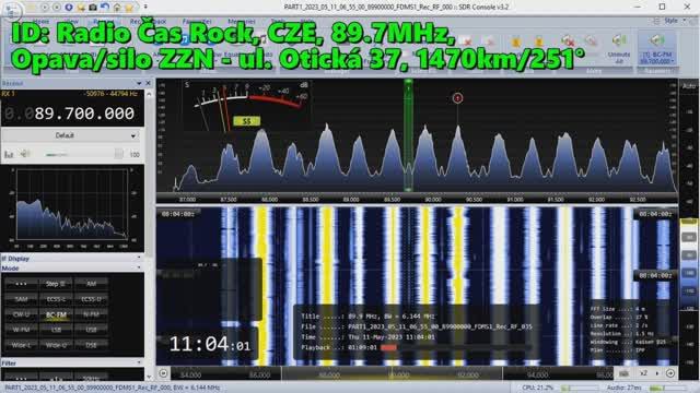 11.05.2023 08:03UTC, [Es], Radio Čas Rock, Чехия, 89.7МГц, 1470км, 150Ватт