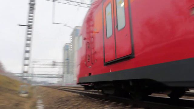 Электропоезд ЭШ2-007 Аэроэкспресс станция Фили 2.03.2020 смотреть онлайн