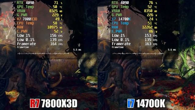 Intel i7 14700K vs Ryzen 7 7800x3d - Test in Games смотреть онлайн