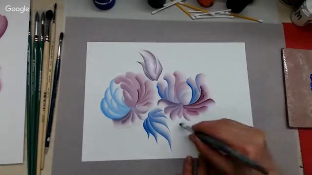 Свободно-кистевая техника. Образцы композиций. Художник Зинаида Голубева смотреть онлайн