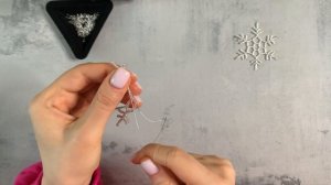 Снежинка из бисера. Beaded snowflake. Tutorial