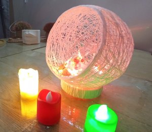 МК. Светильник из ниток. #225