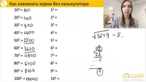 Как извлекать корни без калькулятора. ЕГЭ математика