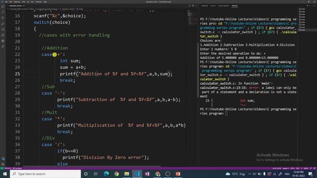 When - Compulsory to use curly braces in switch case statement in C/C++/Java ? - C Programming - #2
