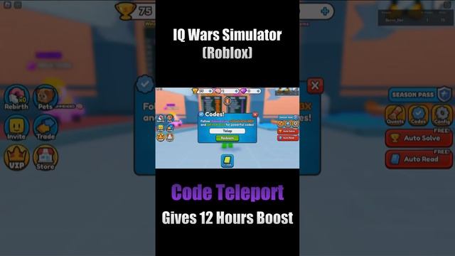 1 New Code In IQ Wars Simulator (Roblox)