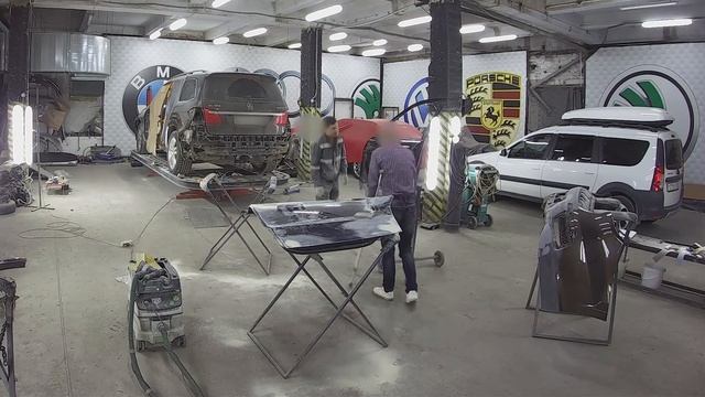 Кузовной ремонт и покраска Mercedes-Benz GL-Class GL 350 (Мерседес GL 350). НемецАВТО Серпухов. смотреть онлайн