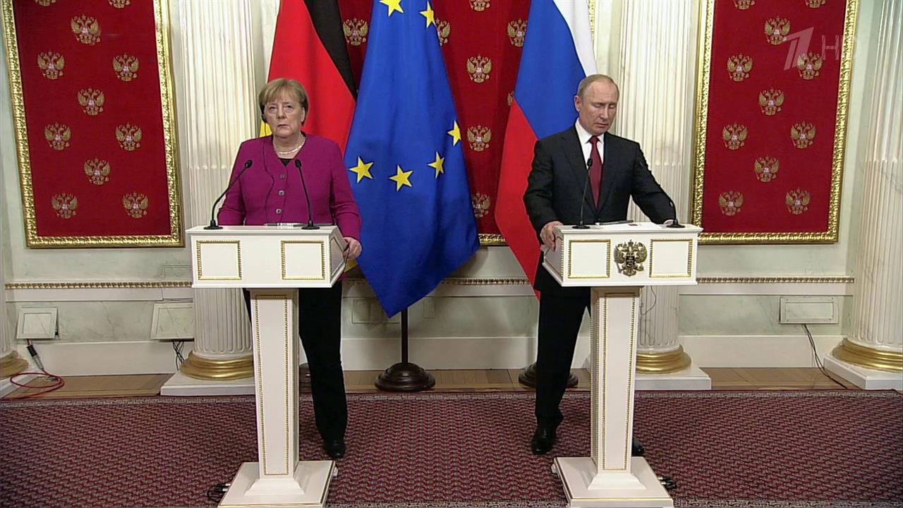 В Кремле прошли переговоры президента России Владимира Путина и канцлера Германии Ангелы Меркель
