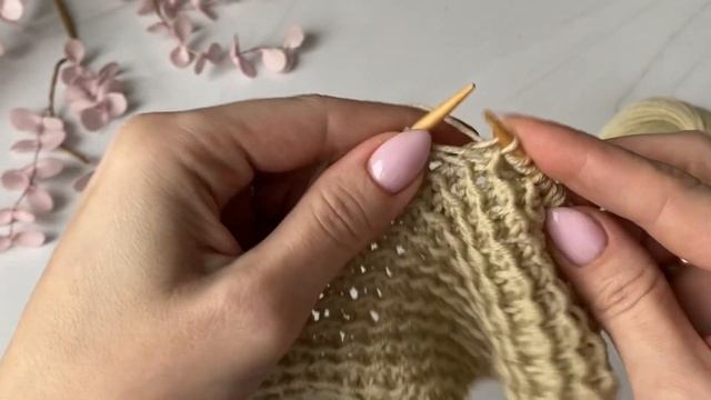 Классный простой узор спицами смотреть онлайн