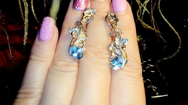 СЕРЕБРО, В НЕЖНЕЙШЕМ ГАРНИТУРЕ РУЧНОЙ РАБОТЫ С НАТУРАЛЬНЫМИ ТОПАЗАМИ СКАЙ БЛЮ ??? смотреть онлайн