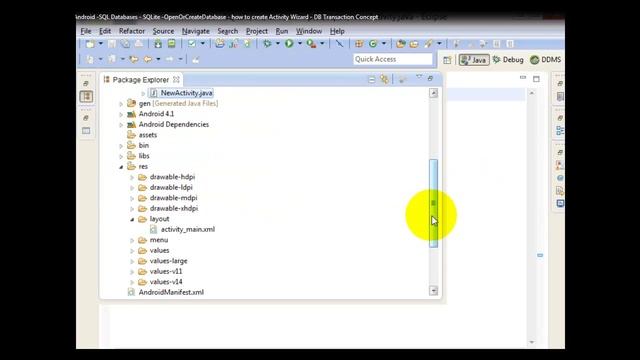 44 Android SQL Databases SQLite OpenOrCreateDatabase how to create Activity Wizard DB Trans смотреть онлайн