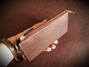 Мужской клатч своими руками. Ручная работа из натуральной кожи. A man's clutch with his own hands.