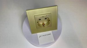 Умная WiFi встроенная розетка с Алисой 16А с таймером стеклянная с управлением голосом ROZ-VS-W-зол