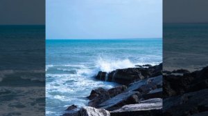 Устье реки. Вода течет в реке.