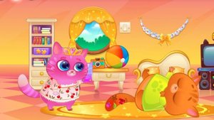 Bubbu My Virtual Pet in Hospital | Nastya treats the cat Bubbu tail