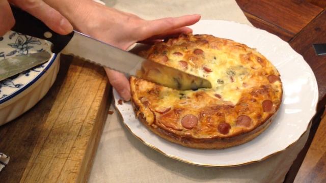 Смаженка с колбасой и сыром