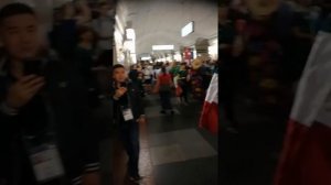 Чм по футболу 2018. Мексика-Германия 1:0. Фанаты Мексики в метро.