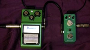 Ibanez Tube Screamer Vs Mooer Green Mile TS9 Clone Overdrive Pedal