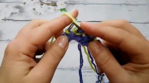 Двухцветный детский снуд | Ленивый жаккард | Вяжем спицами