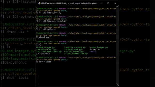 0x07. Python - Test-driven development ?