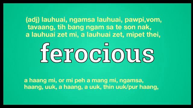 ferocious meaning in English Ngawn смотреть онлайн