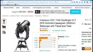 Celestron CPC 1100 StarBright XLT GPS Schmidt-Cassegrain 2800mm Telescope with Tripod and Tube