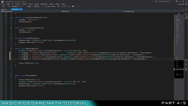 Unity 3d Basic kids Game Math TUTORIAL Part 4 of 5