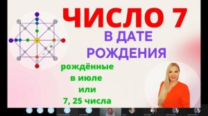 Если вы родились в июле или 7, 25 числа. Что значит цифра семь в дате рождения.  Матрица судьбы июл