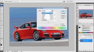 Como pintar o carro de  preto ou branco no fotoshop cs3