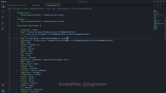 How To Change Code Runner Commands For Compiling Any Programming Language - VS Code Tutorial