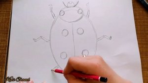 БОЖЬЯ КОРОВКА? Пошагово#рисунок #божьякоровка#насекомые