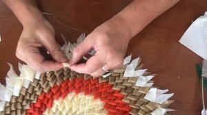 Rug patchwork fabric. Коврик из лоскутков ткани.
