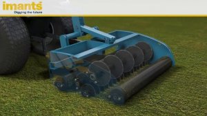 IMANTS Mini RotoKnife  linear disc-aerator / Mini lineaire schijfbeluchter / linearer Rasen Lüfter